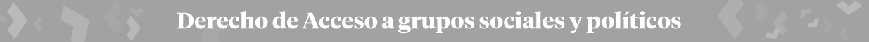 Derecho de acceso a grupos sociales y políticos
